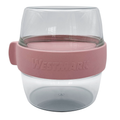 Pocketbox M matboks 700 ml med to lekkasjesikre rom rosa forfra