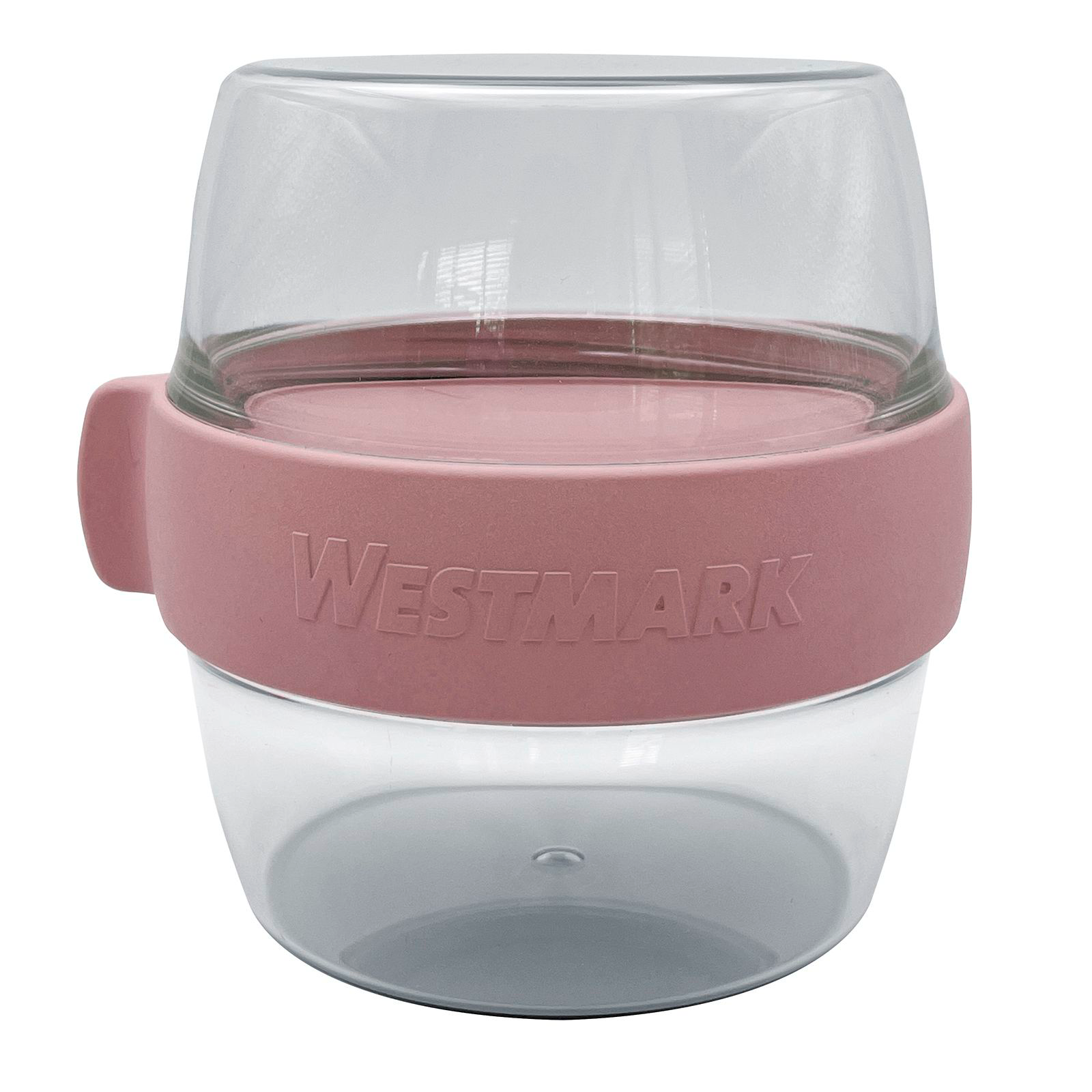 Pocketbox M matboks 700 ml med to lekkasjesikre rom rosa forfra