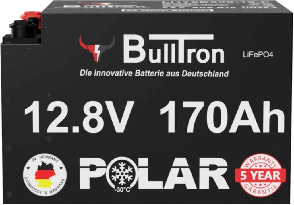 Polar LiFePO4 170Ah 200A med Smart BMS forfra