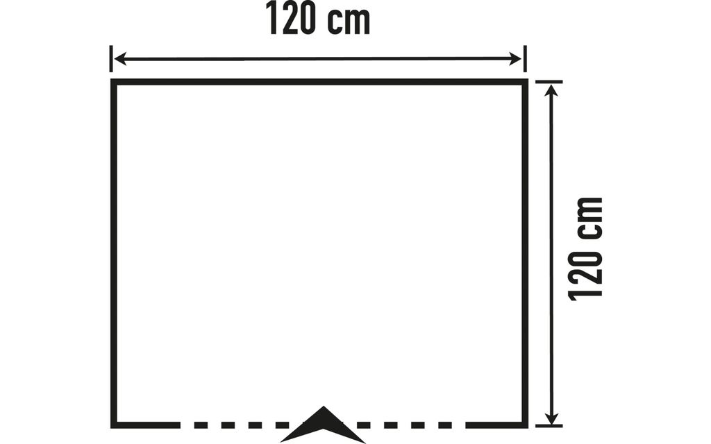 Pop-up omkledningstelt 120x120x180 cm bakside