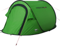 Pop-up telt Vision 3 enkeltduk for 3 personer, grønn - High Peak sett forfra med åpen inngang