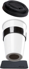 Porselenskopp to-go 350 ml med magnetbunn silwy forfra