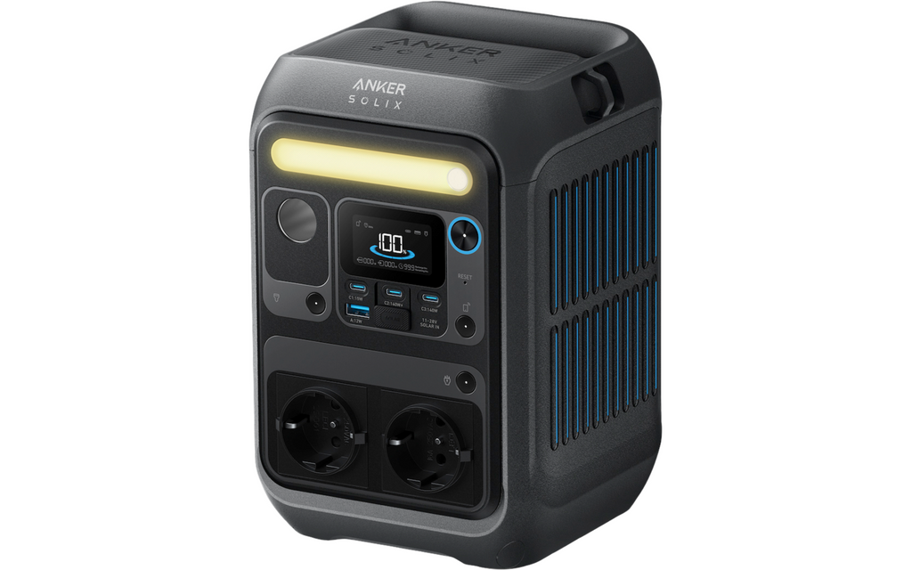 Portabel powerstation SOLIX C300X 288 Wh 300 W detaljer og tilkoblinger