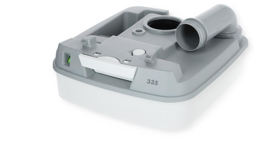 Detalj av håndtak og lokk på Porta Potti 335 HDK
