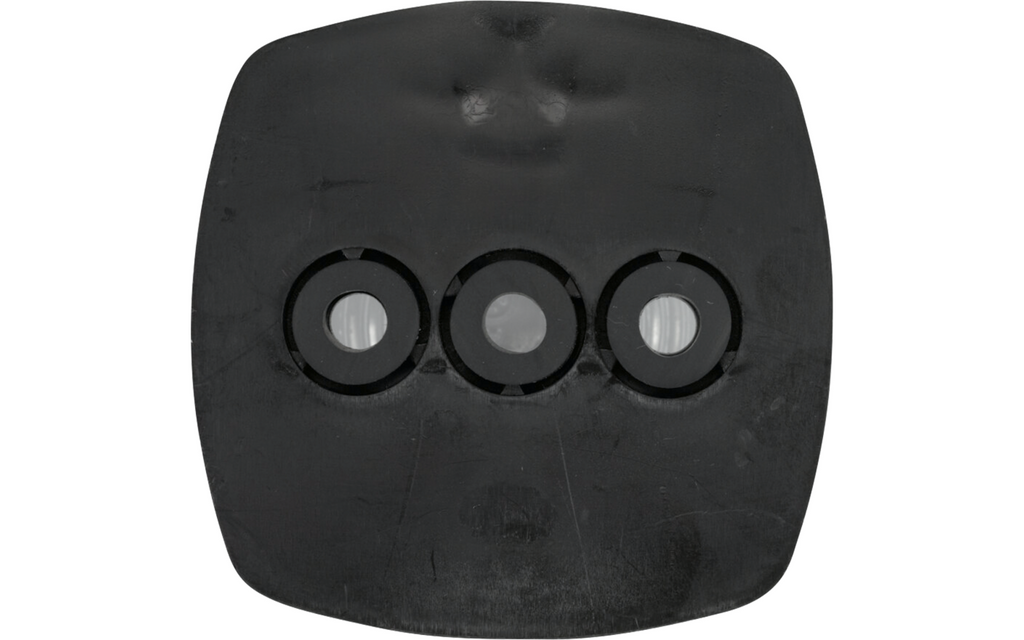 Posisjonslykt halogen 12/24V hvit 62 x 62 mm - Hella bakside