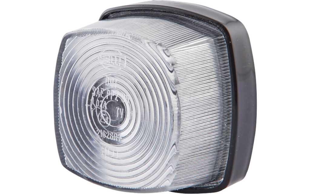 Montert posisjonslykt halogen 12/24V hvit 62 x 62 mm - Hella på kjøretøy
