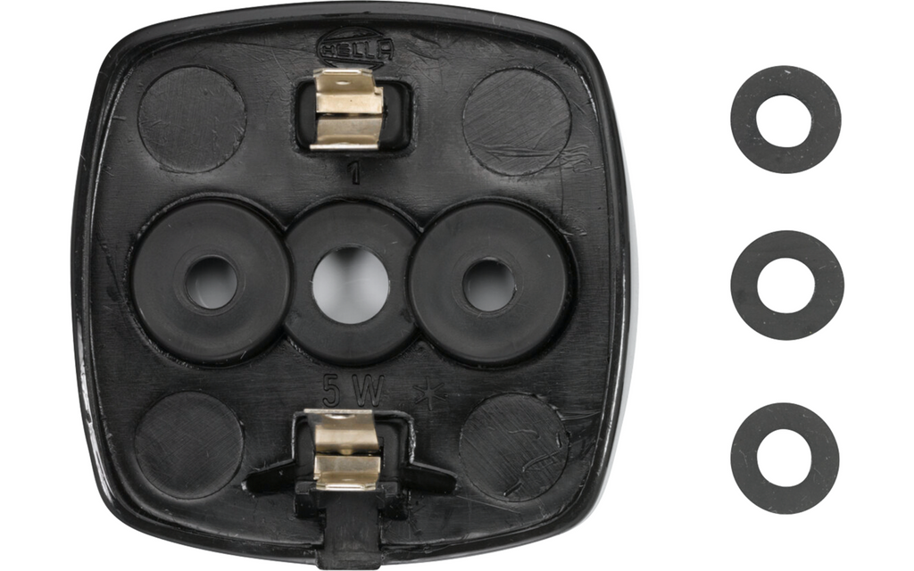 Nærbilde av posisjonslykt halogen 12/24V hvit 62 x 62 mm - Hella