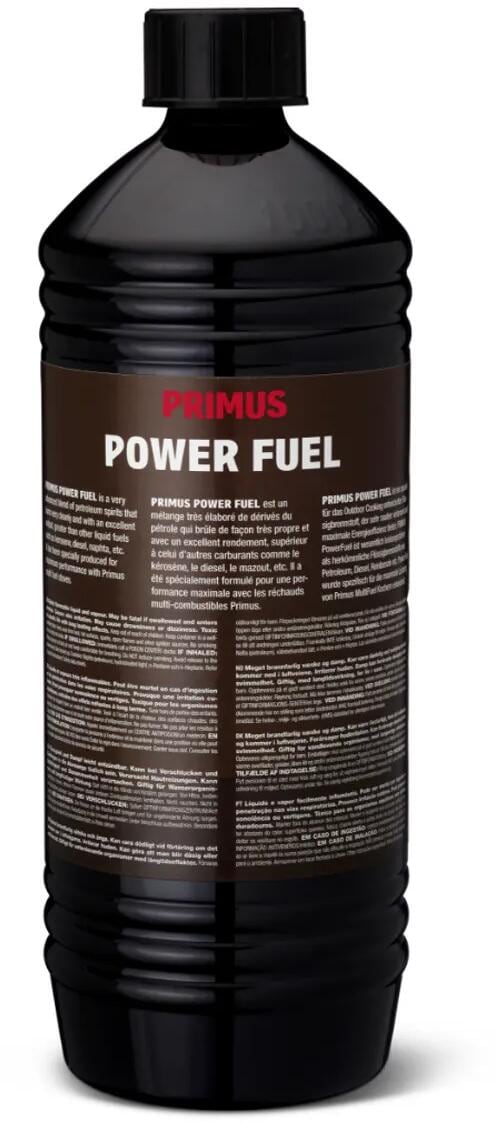 Power Fuel renbensin for bensinkokere og lykter 1 L fra PRIMUS flaske forfra