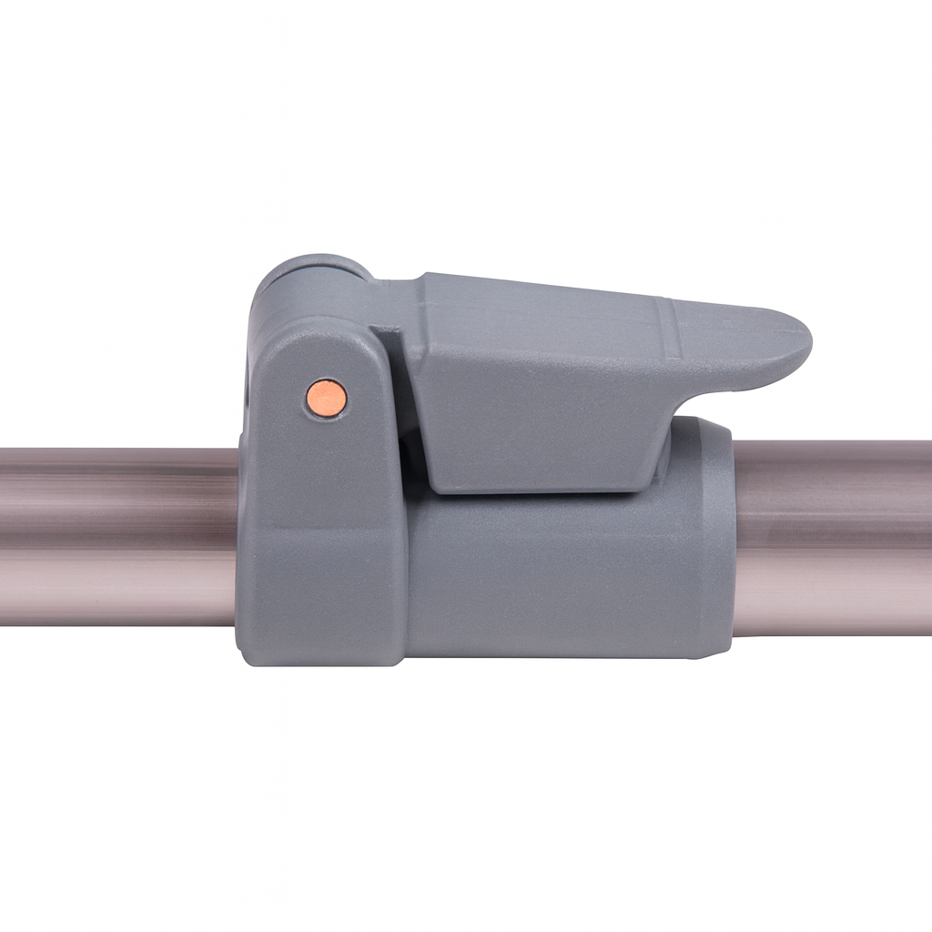 Power Grip hurtigspennersystem for rundstenger 25 mm fra Brand montert