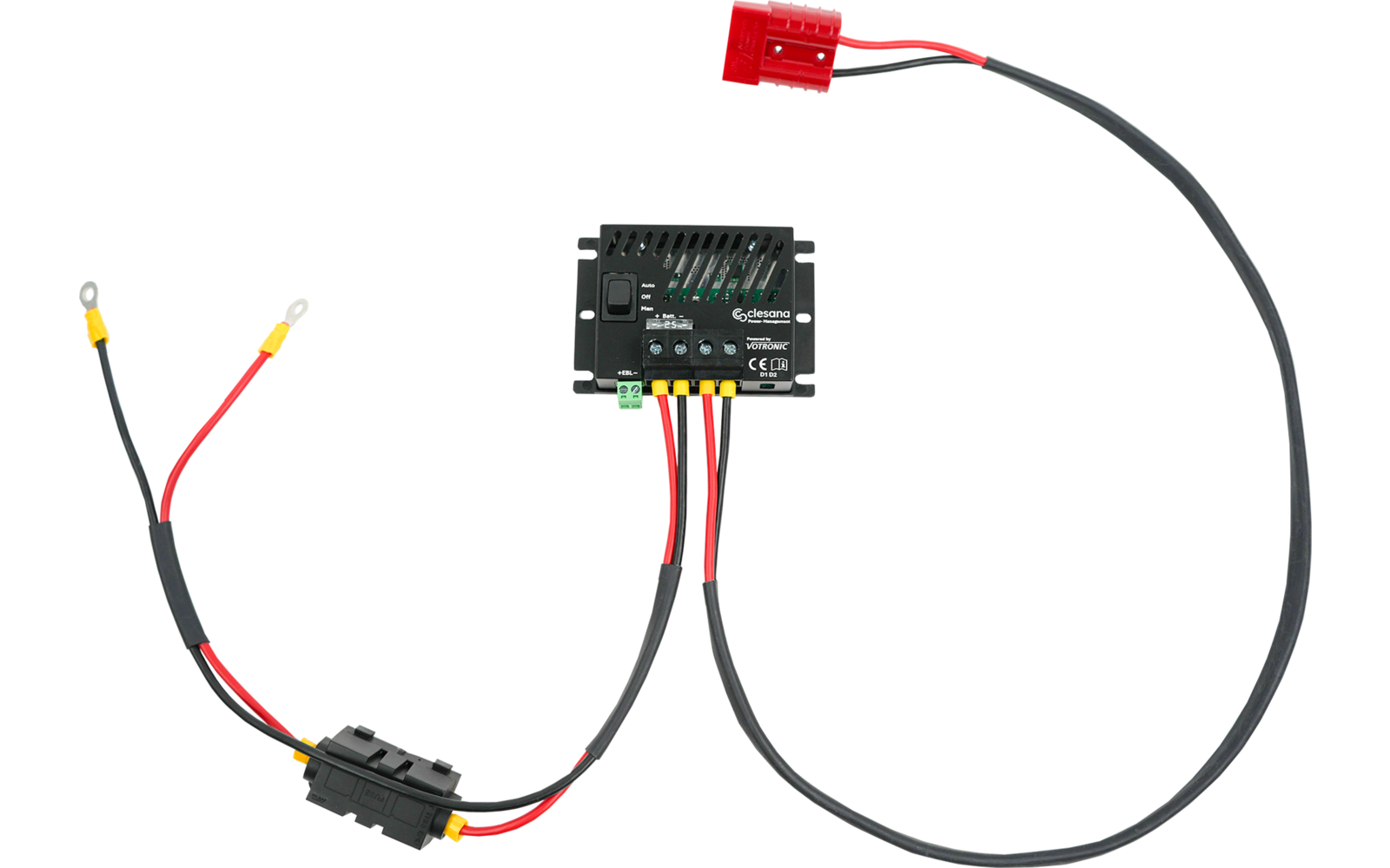 Power-Management inkl. kabel for C1 tørrtoalett - Clesana bakside