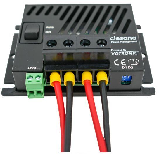 Power Management installasjonssett med kabel 12V 2A - Clesana forfra