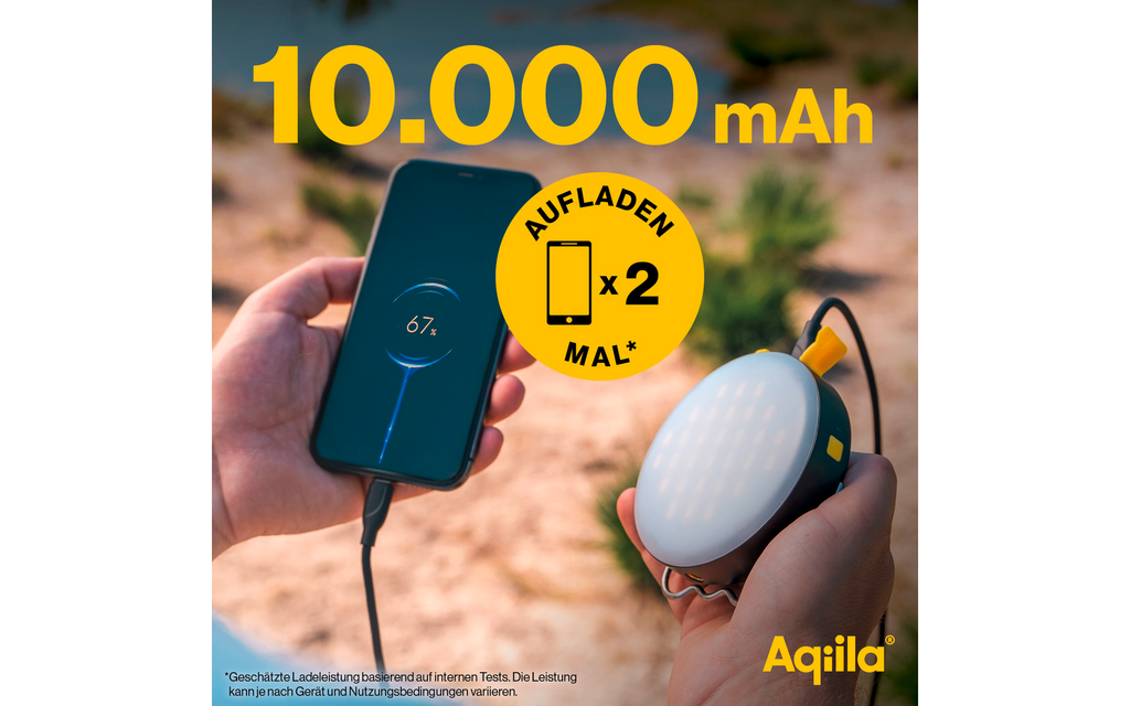 Powerbank-lampe BL10 20 W 10000 mAh 300 lumen svart lysmodus