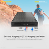 Bruk av Powerbank NB 10000 mAh karbon USB-C PD QC 3.0 - Nitecore utendørs