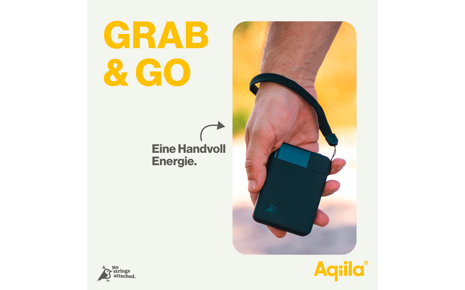 Powerbank Powerbird B5 12 W 5000 mAh med LCD-display 112 g - Aqiila