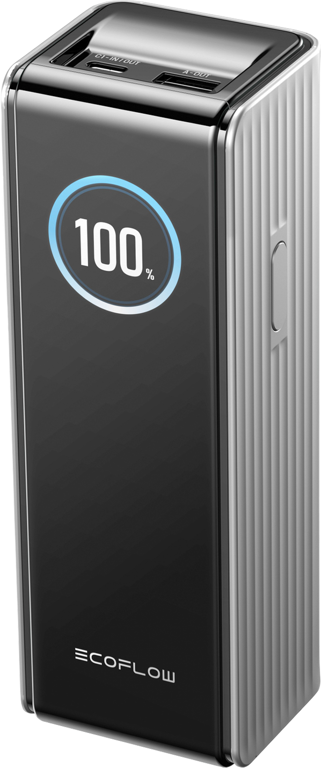 Powerbank Rapid 25K USB-C 25000 mAh 170 W sølv forfra