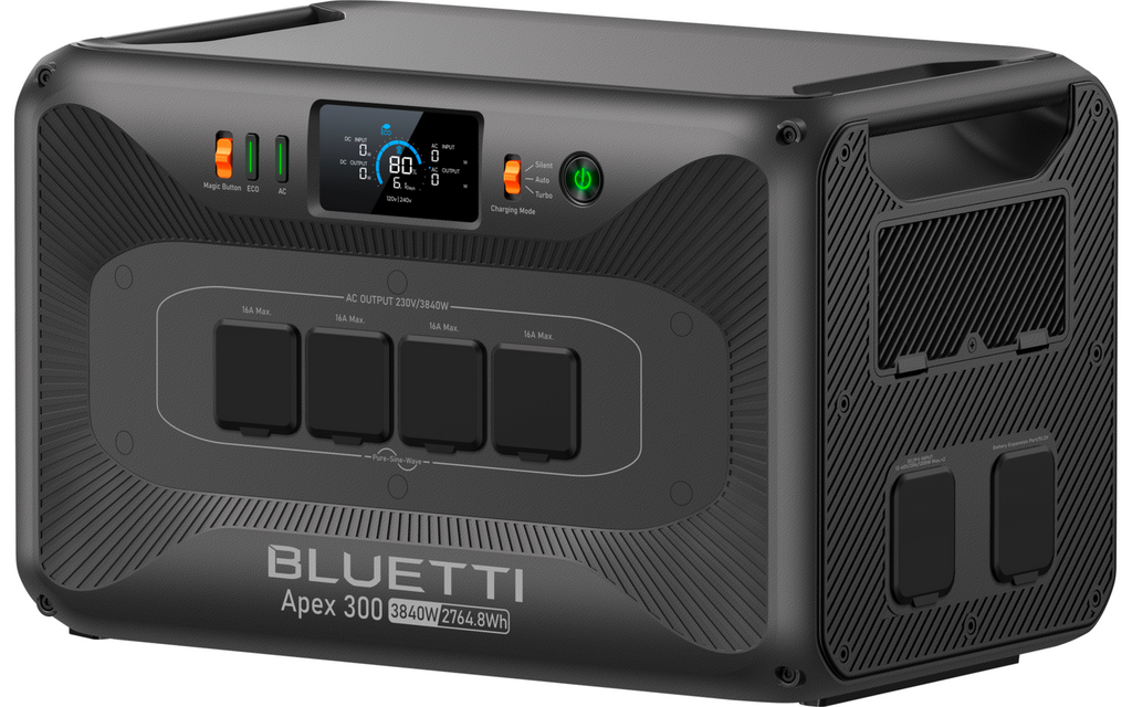 Powerstation Apex 300 med UPS-funksjon montert i bruk
