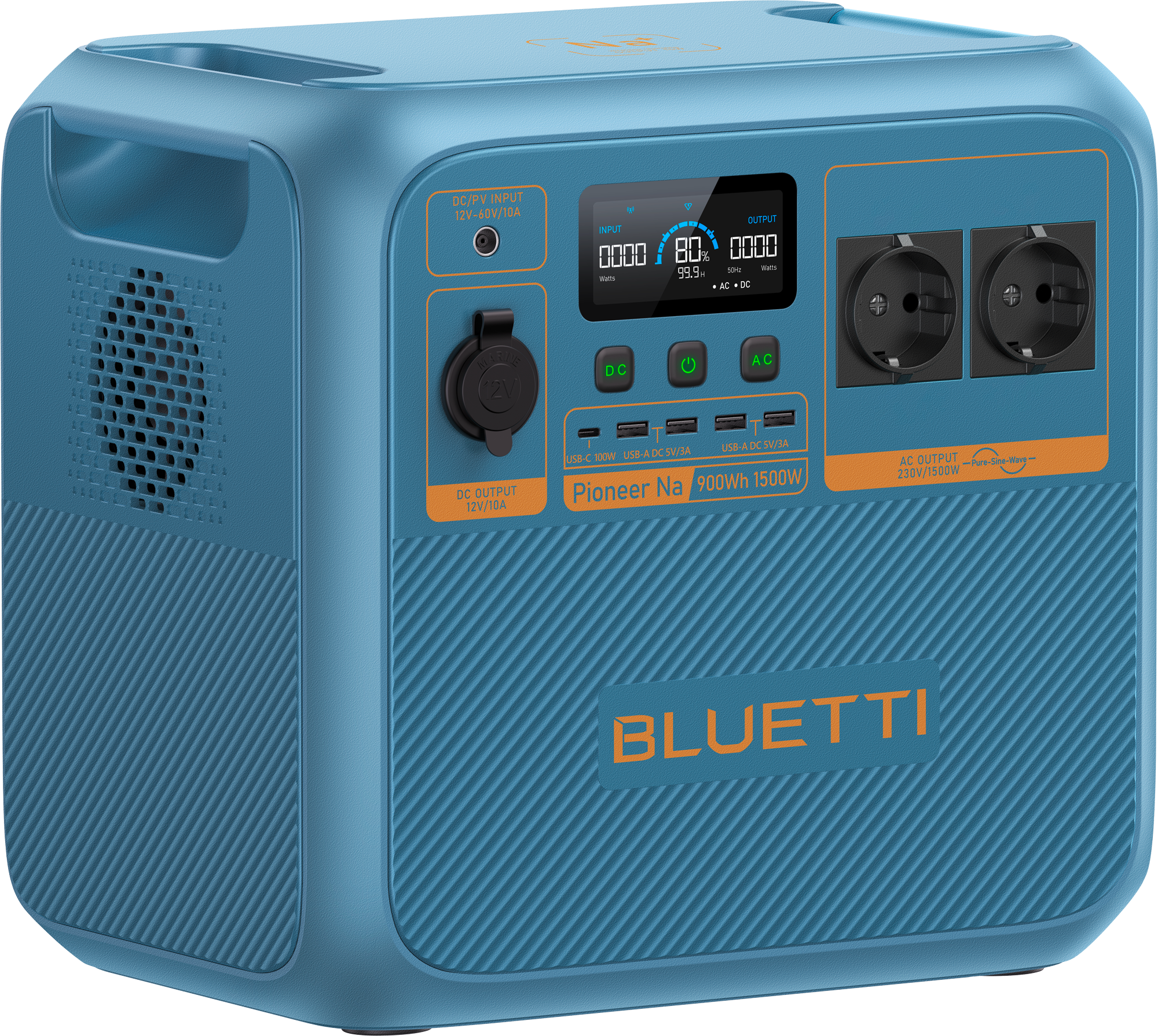 Powerstation Pioneer Na med natriumionebatteri forfra