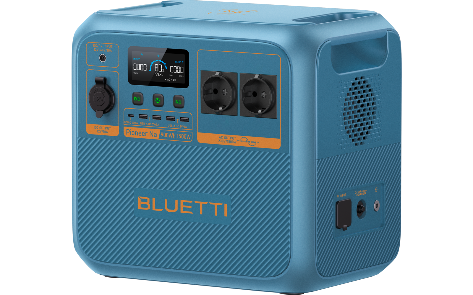 Powerstation Pioneer Na Bluetti montert i campingmiljø