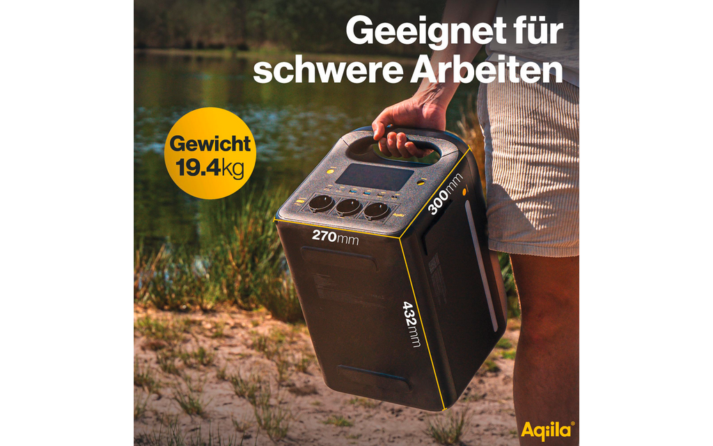 Powerstation Powerbird S1800V2 1229 Wh 1800 W LiFePO4 19,4 kg - Aqiila