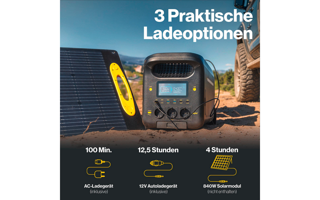 Powerstation Powerbird S3000V2 sideprofil