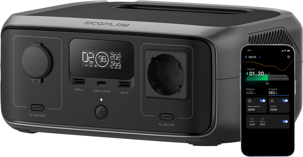 Powerstation River 3 LiFePO4 245 Wh 300 W 3,5 kg EcoFlow forfra