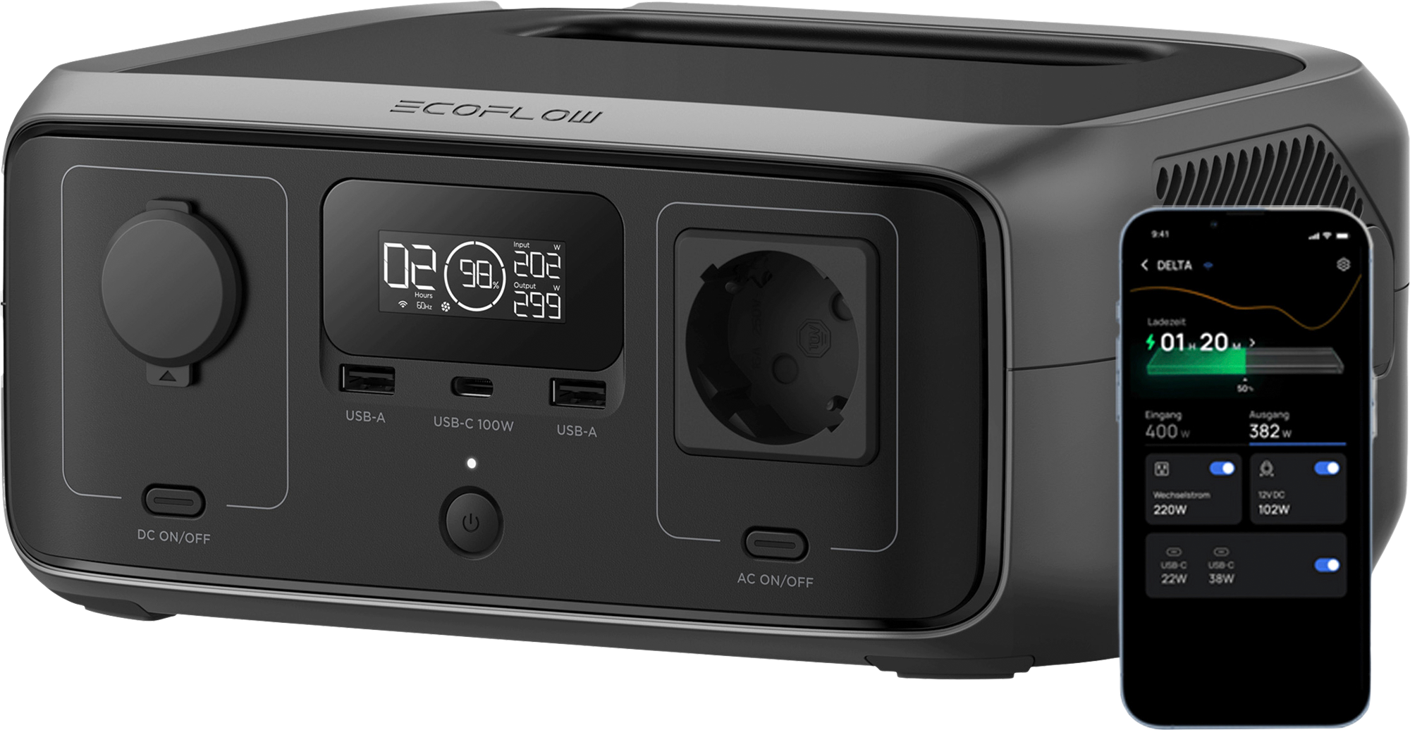 Powerstation River 3 LiFePO4 245 Wh 300 W 3,5 kg EcoFlow forfra
