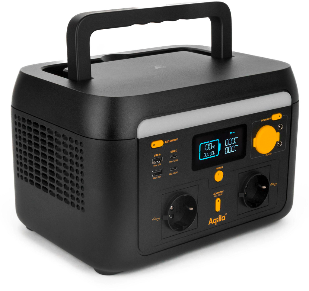Powerstation S600V2 600 W 512 Wh bærbar 7 kg forfra