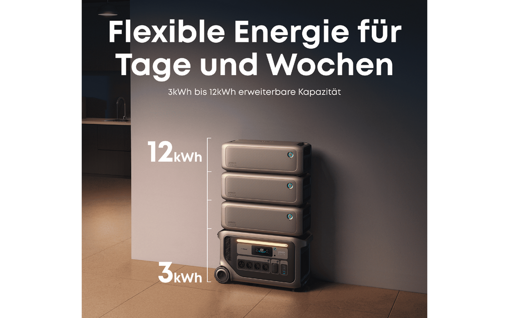 Powerstation Solix F3000 3072 Wh 3600 W med 2400 W solinngang - Anker