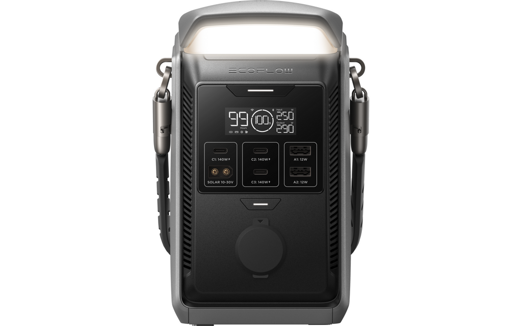 Powerstation Trail Plus 300 DC 288 Wh 2,26 kg montert i campingmiljø