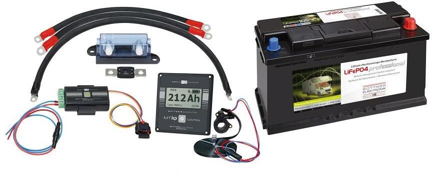 PowerUnit LiFePO4 lithium-batteri 12V med battericomputer forfra