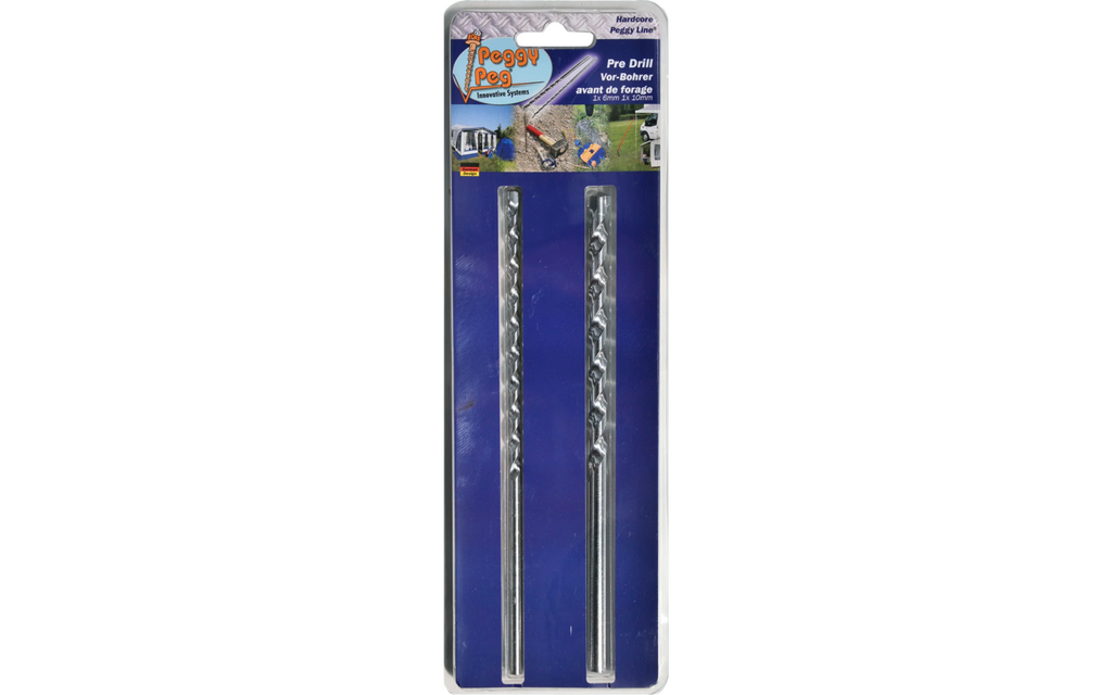 PreDrill steinbor 6 mm og 10 mm for skruplugger 2-pack - Peggy Peg detalj