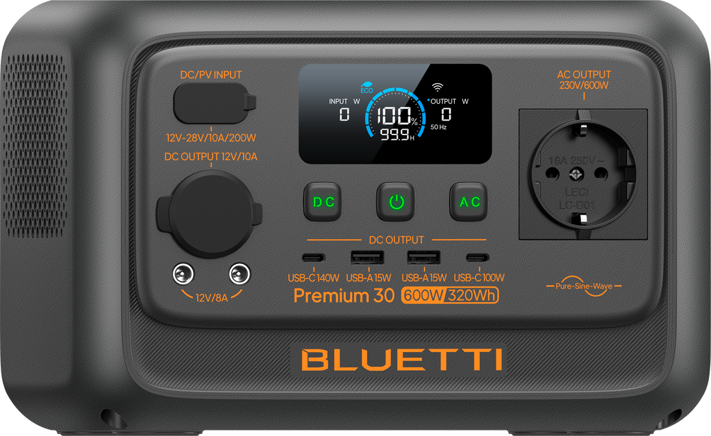 Premium 30 V2 kraftstasjon 320Wh 600W - Bluetti forside