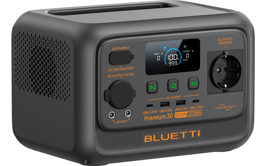 Premium 30 V2 kraftstasjon 320Wh 600W - Bluetti bakside