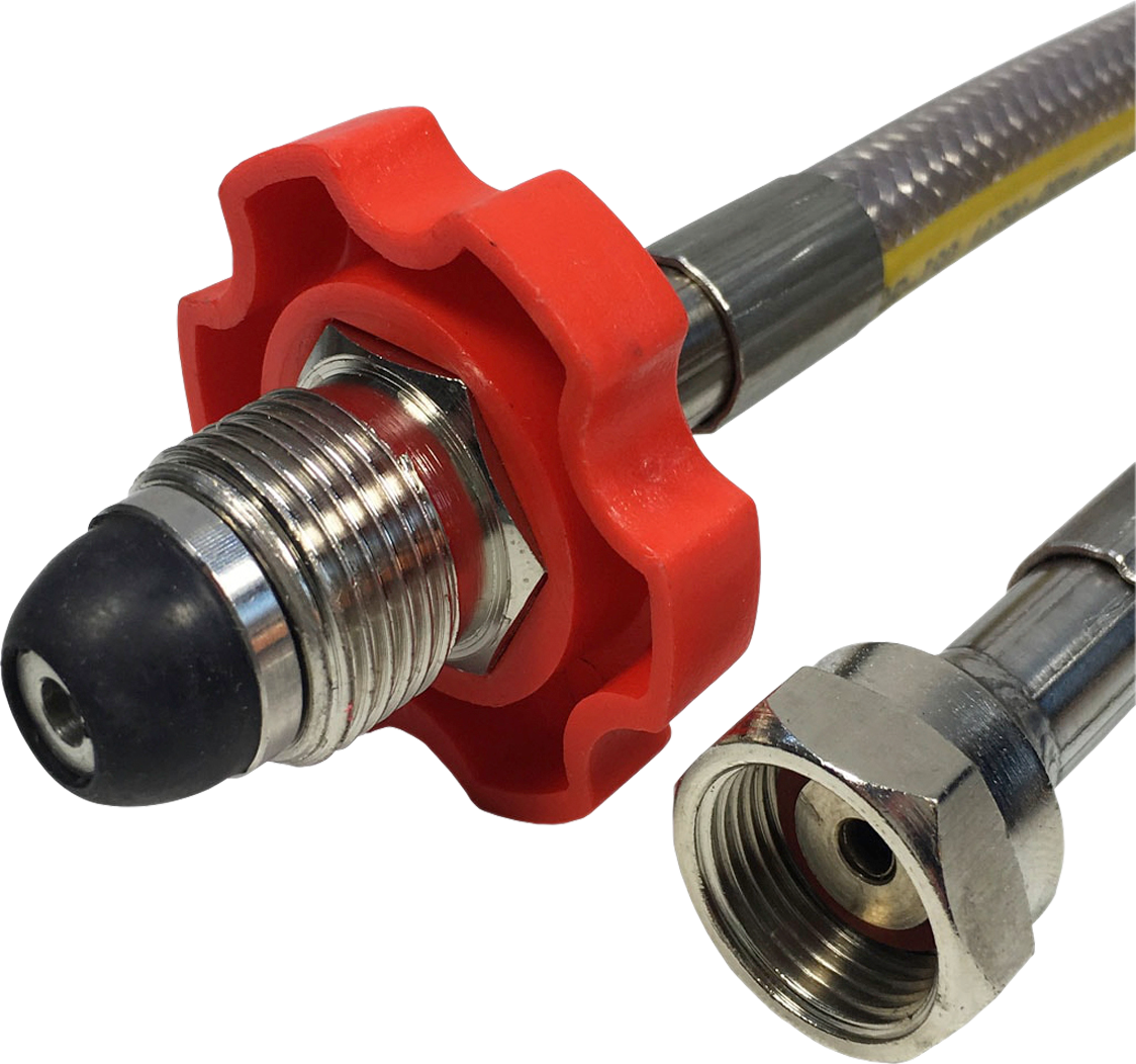 Propan Easy-Fit stålslange 0,45 m for POL-tilkobling Gaslow