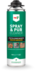 PUR Cleaner rengjøringsspray for PU-skumpistol 500 ml - TEC7 forfra