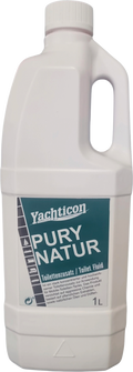 Pury Natur toalettrens for campingtoaletter 1 liter Yachticon flaske forfra