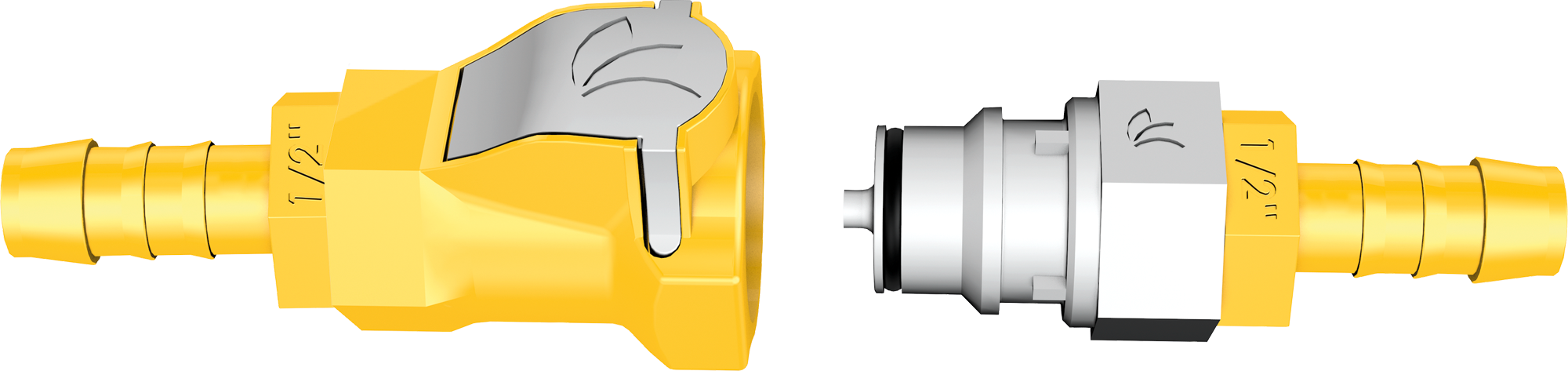Push-and-Connect hurtigkobling med stengeventil 10 mm - Lilie for rask tilkobling