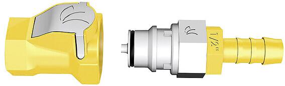 Push-and-Connect vinkelkobling 10 mm for vannfilter - Lilie forfra
