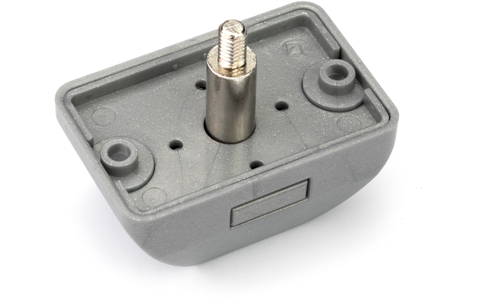 Baksiden av Push Lock trykknapp med rosett og lås svart M6