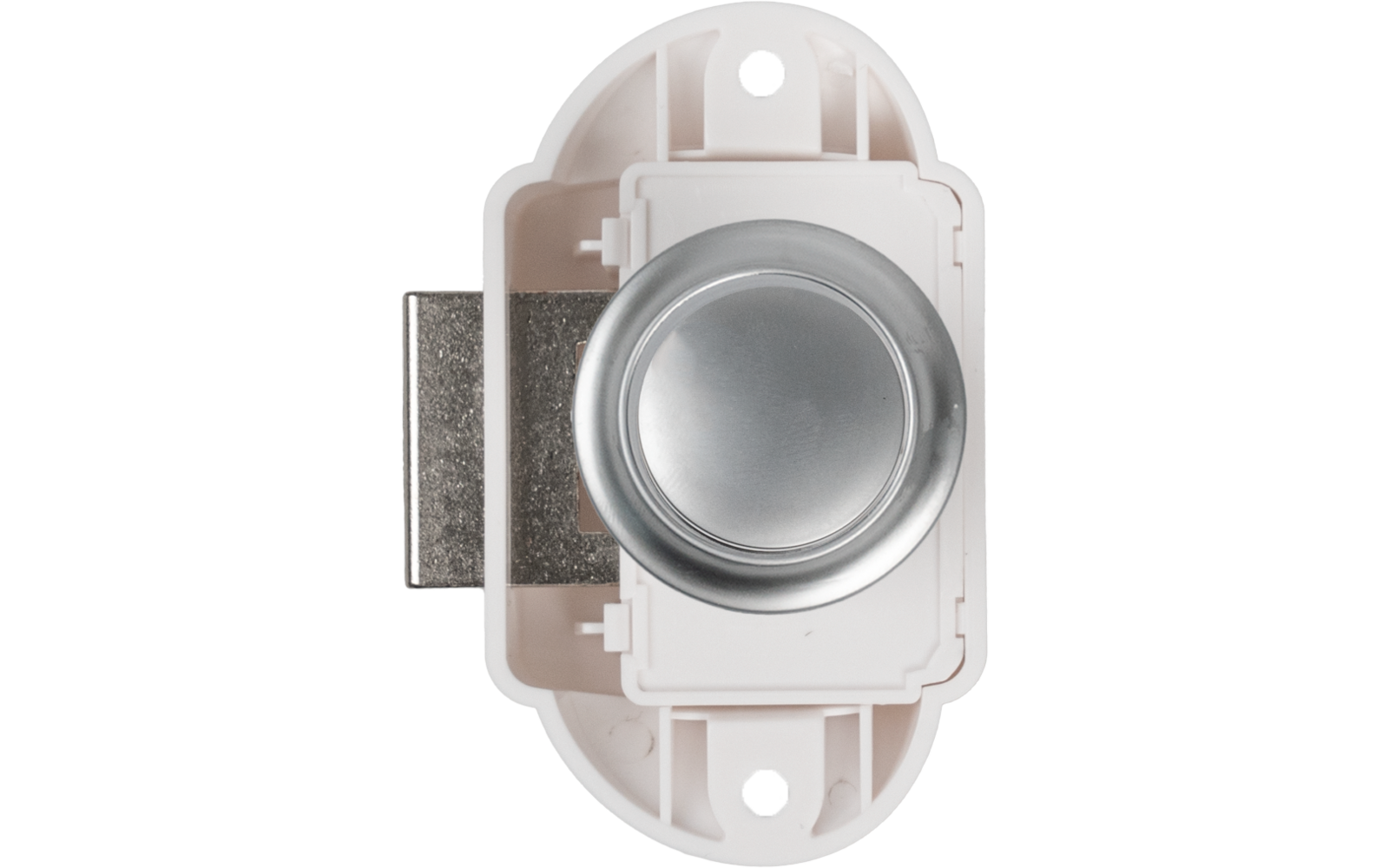 Push Lock trykknapp mini Ø48 mm møbellås bakside