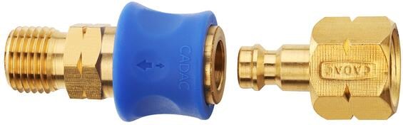 Quick Release hurtigkobling 2-delt for 8 mm gassslange fra Cadac, forfra