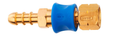 Quick Release kobling 8mm for gassslange med 1/4" venstre gjenge - Cadac forfra