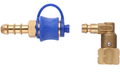 Quick Release vinkelkobling 90° for gassgrill-slange 1/4" LH - Cadac forfra