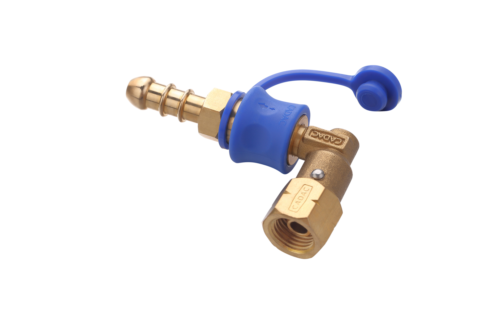 Quick Release vinkelkobling 90° for gassgrill-slange 1/4" LH - Cadac detalj