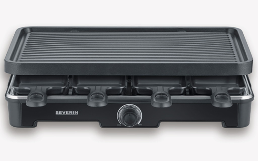 Raclette grill RG 9670 1400 W for 8 personer svart forfra