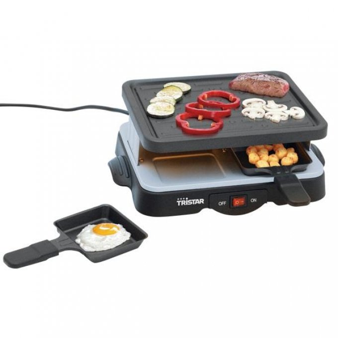Raclettegrill for 4 personer 500 W 30x19 cm - Tristar forfra