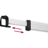 Rafter LED spennstang med LED-list for markise F40van montert på campingvogn