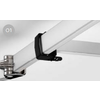 Detalj av Rafter LED spennstang med LED-list for markise F40van