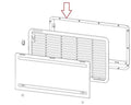 Ramme for ventilasjonsrist LS300 hvit 51,8 x 27,7 cm forfra
