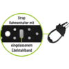 Rammeholder kort Ø 25+30 mm for sykkelstativ 12 cm - Eufab med sykkel